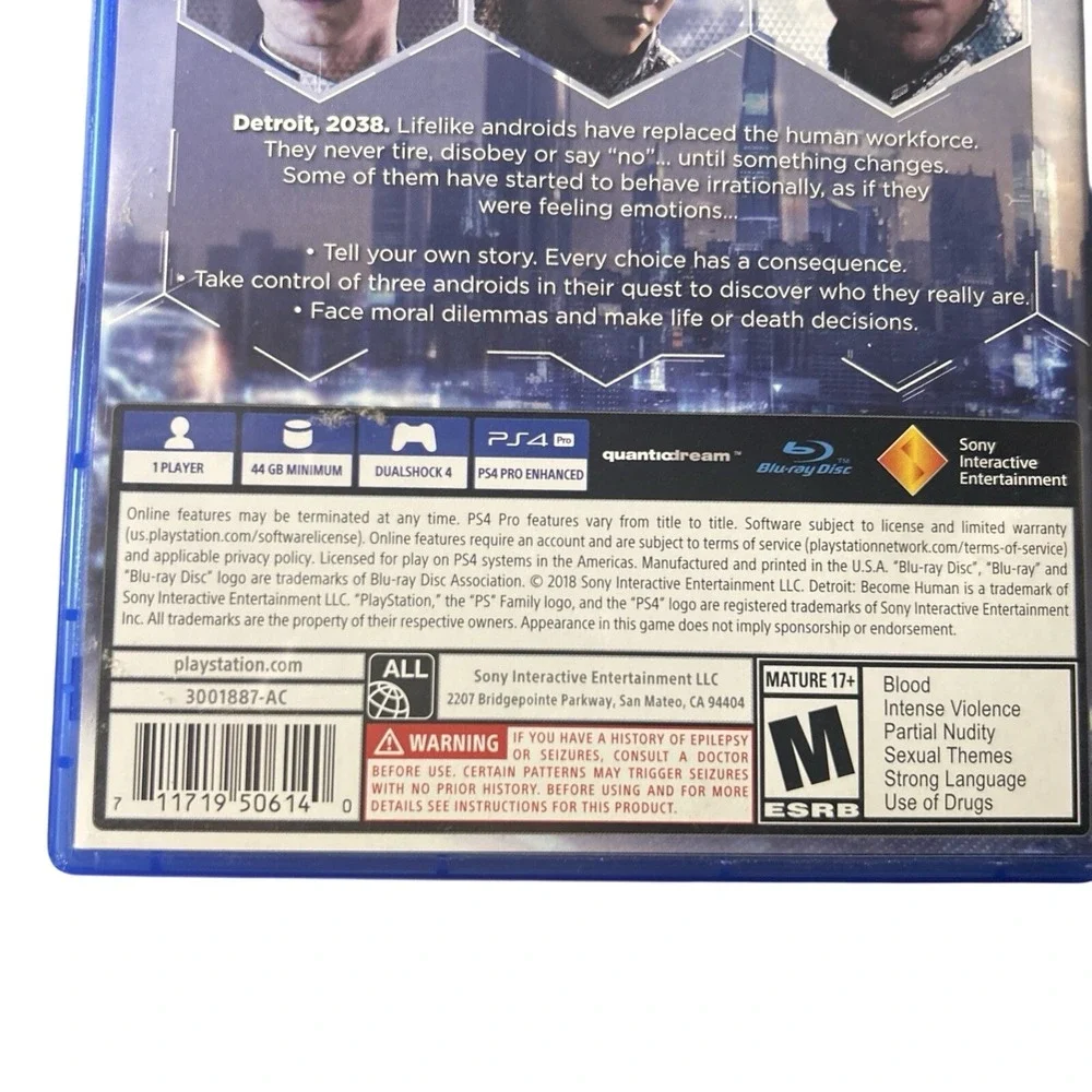 Detroit Become Human‎ (Sony PlayStation 4 PS4, 2018) Latin Version